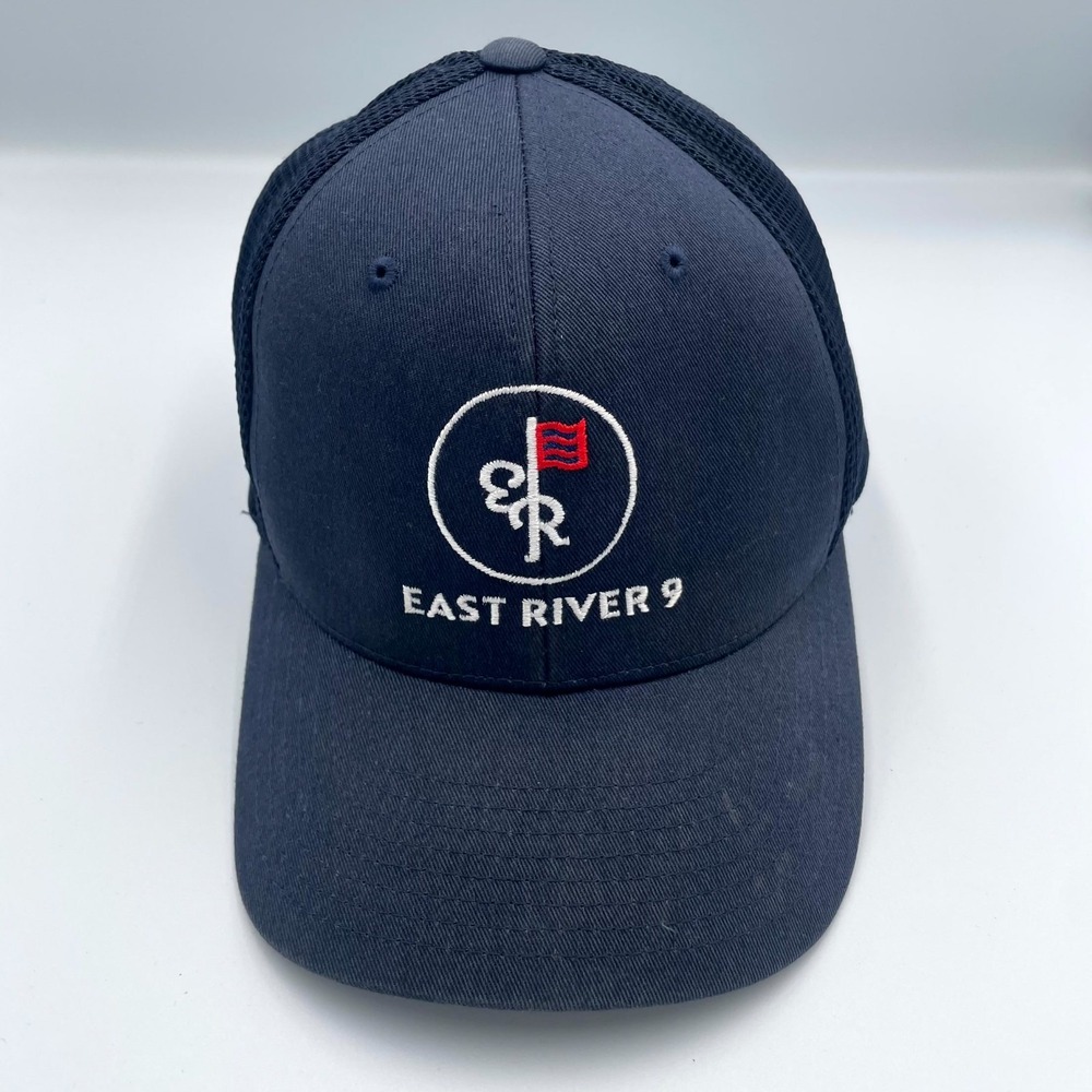 Yupoong 110 One Ten East River 9 Trucker Cap Mens One Size Navy Blue Snapback